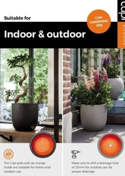 Vase Elegant Deluxe Rib Pot 38x58cm Anthracite -Outdoor Garden Care Shop search 101