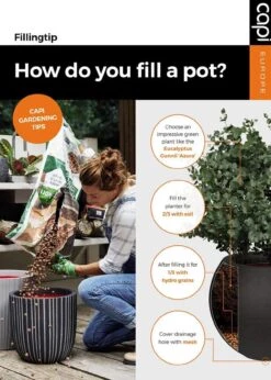 Vase Elegant Deluxe Rib Pot 38x58cm Anthracite -Outdoor Garden Care Shop search 102