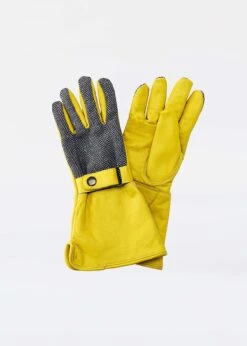 Ladies Lux Leather Gauntlet Gloves Kent & Stowe Medium