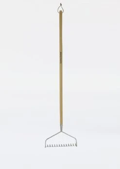 K & S Stainless Steel Long Handled Soil Rake