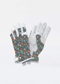 Sml Flowers Prem Leather Gloves Kent & Stowe