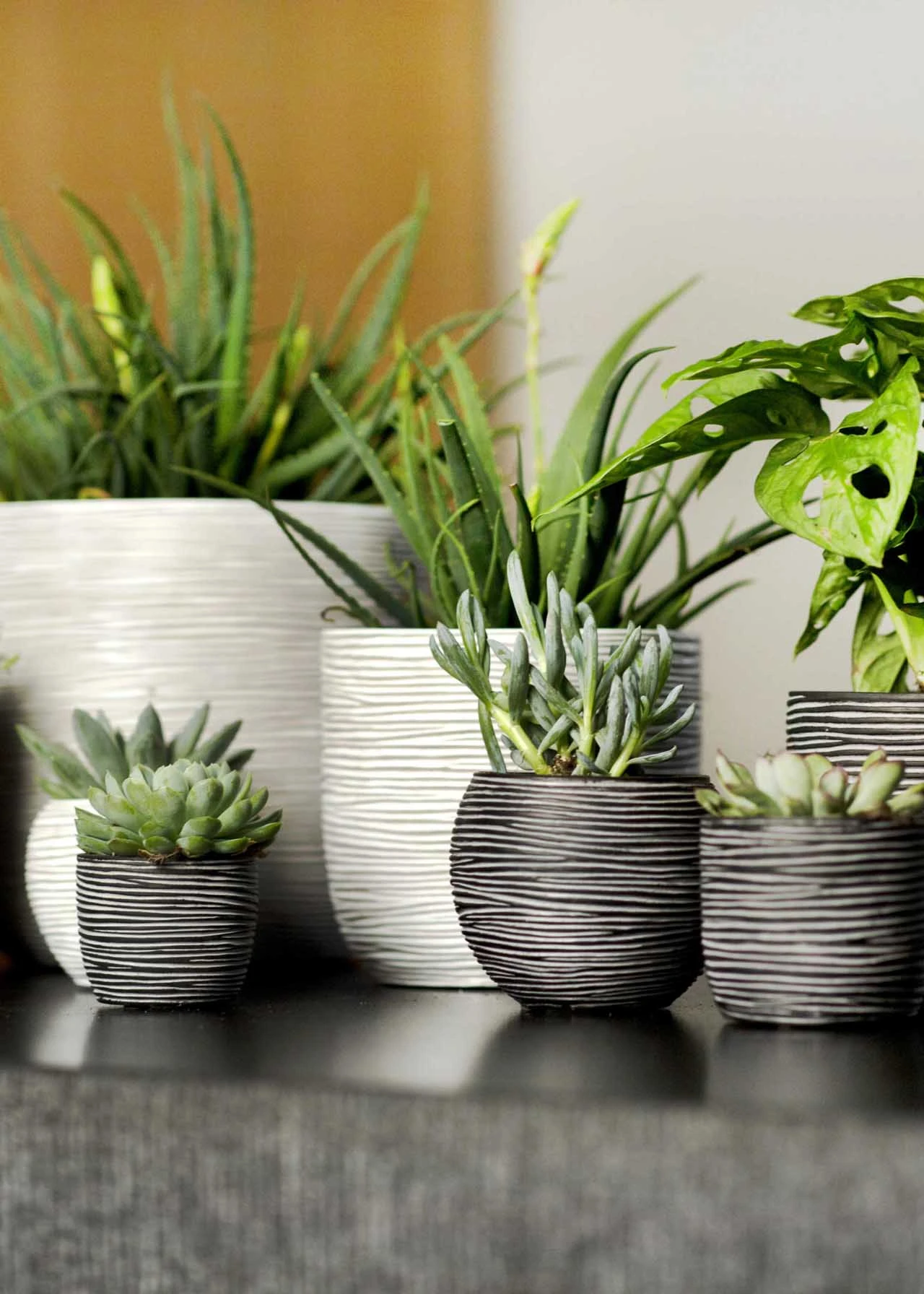 Vase Ball Rib 18X15 Black 2 Vase Ball Rib 18X15 Black - Image 2