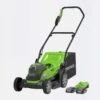 Greenworks 48V 35cm Lawnmower With Batteries & Twin Charger