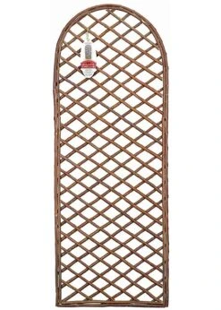 Gardman 1.2m X 0.45m Framed Willow Trellis Panel - Curved Top