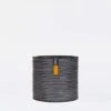 Vase Cylinder Rib 17X15 Black