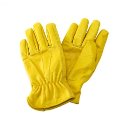 Ladies Lux Leather Gloves Kent & Stowe Small Yellow