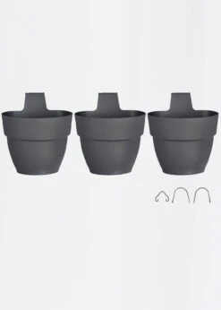 Elho Vibia Campana Vertical Forest Set/3 Anthracite