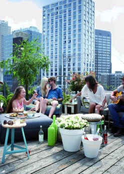 Elho Loft Urban Round Pot With Wheels 50cm White -Outdoor Garden Care Shop search 310