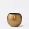 Vase Ball Retro 22X18 Gold