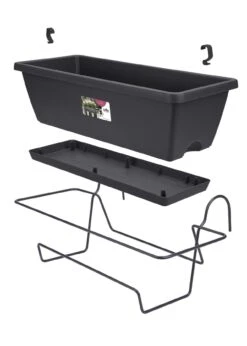 Elho Barcelona All-in-1 50cm Anthracite -Outdoor Garden Care Shop search 347