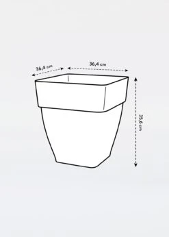 Elho Vibia Campana Square Planter 37cm Terra -Outdoor Garden Care Shop search 367