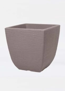 32cm Dark Brown Cotswold Planter Square Stewart