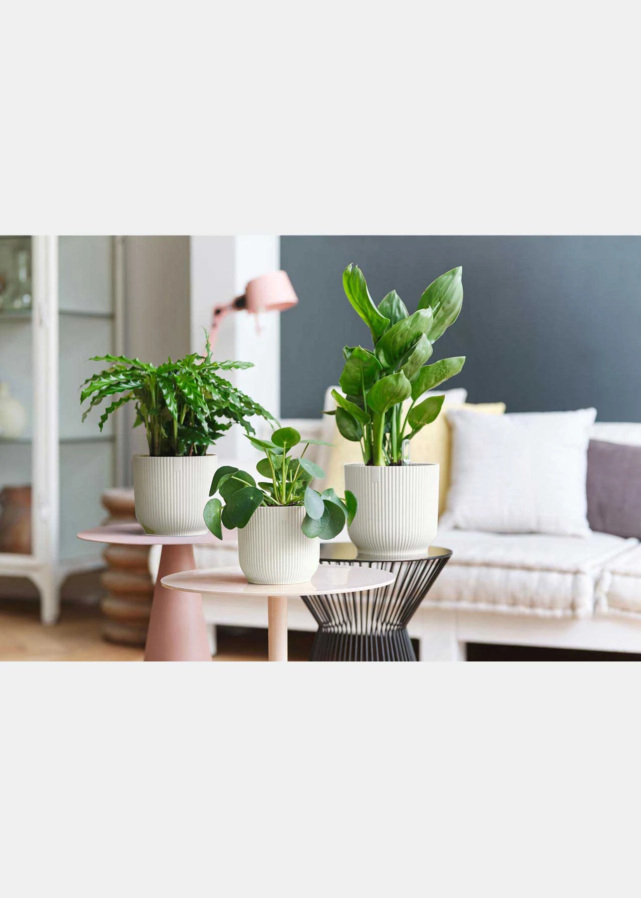 Elho Vibes Fold Pot With Wheels 35cm White 2 Elho Vibes Fold Pot With Wheels 35cm White - Image 2