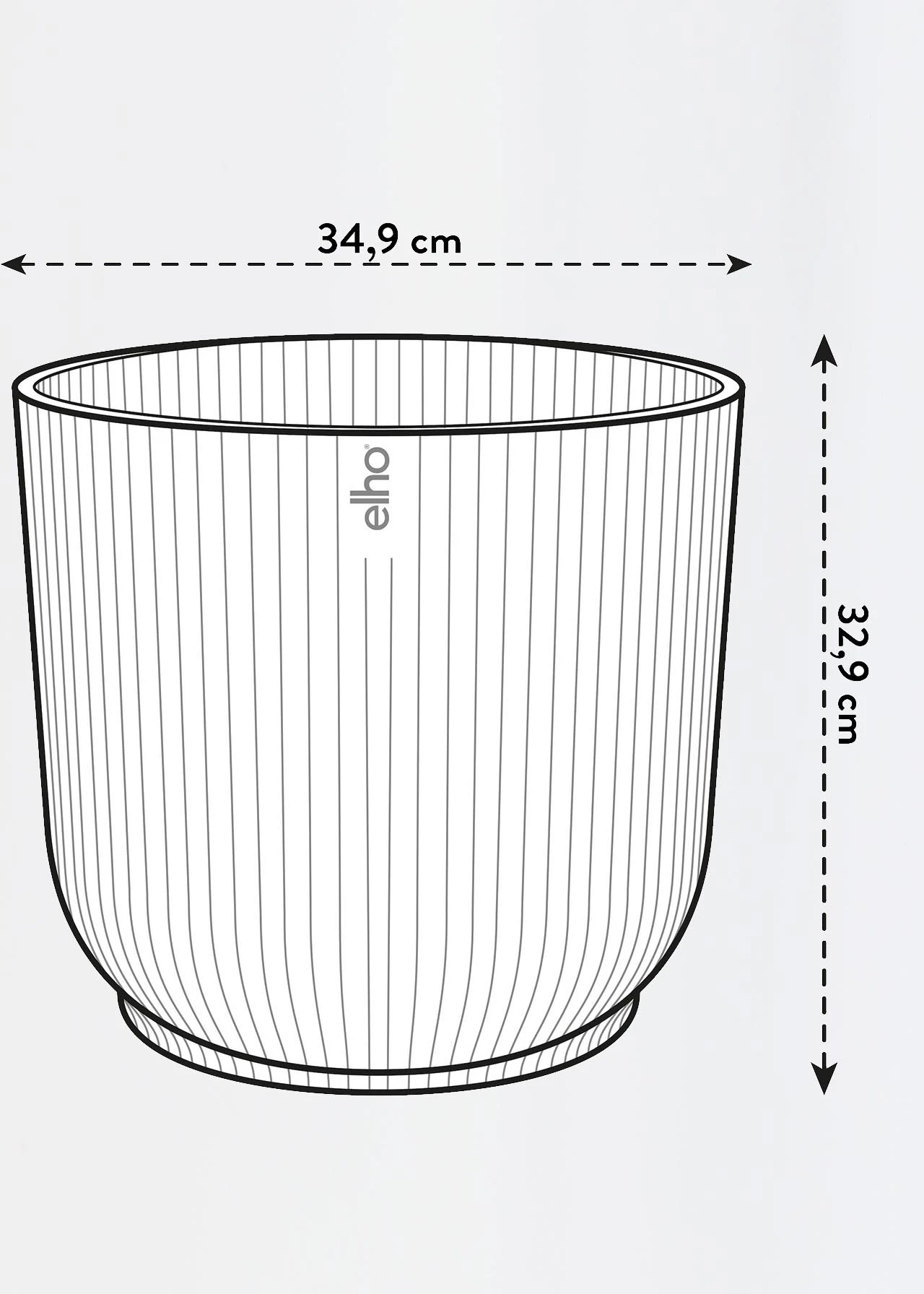 Elho Vibes Fold Pot With Wheels 35cm White 5 Elho Vibes Fold Pot With Wheels 35cm White - Image 5