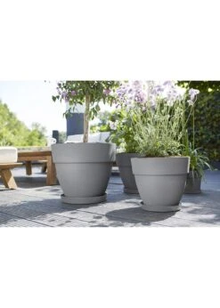 Elho Vibia Campana Pot 30cm Concrete -Outdoor Garden Care Shop search 432