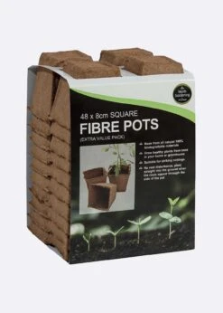 48x8cm Square Fibre Pots