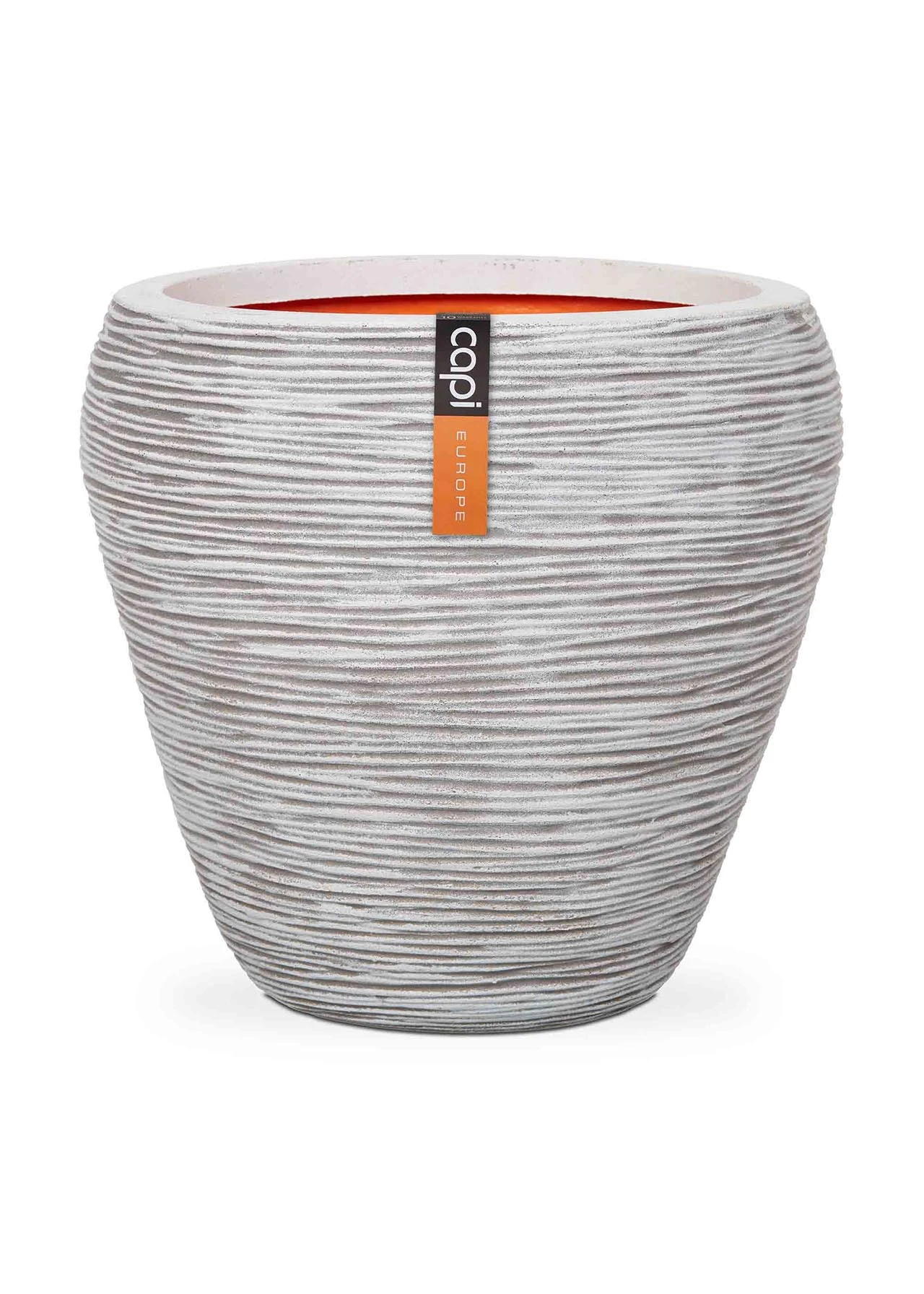 Vase Taper Round Rib Pot 42x38cm Ivory 1 Vase Taper Round Rib Pot 42x38cm Ivory